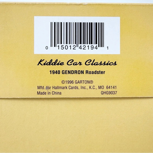 NWT Hallmark Vintage Kiddie Car Classics 1940
Gendron Roadster Pedal Car Red - Picture 15 of 15